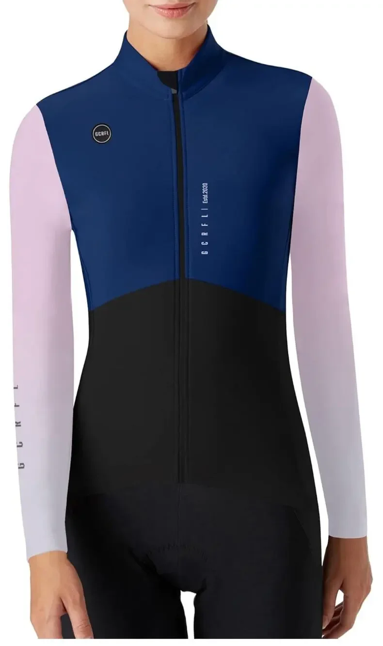 New GCRFL Winter Thermal Women's Cycling Jacket Cold Weather Windbreaker Blue